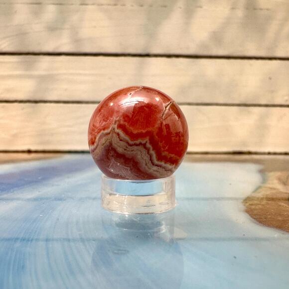 Rhodochrosite Sphere 21mm Polished Pink Crystal - Picture 3 of 3